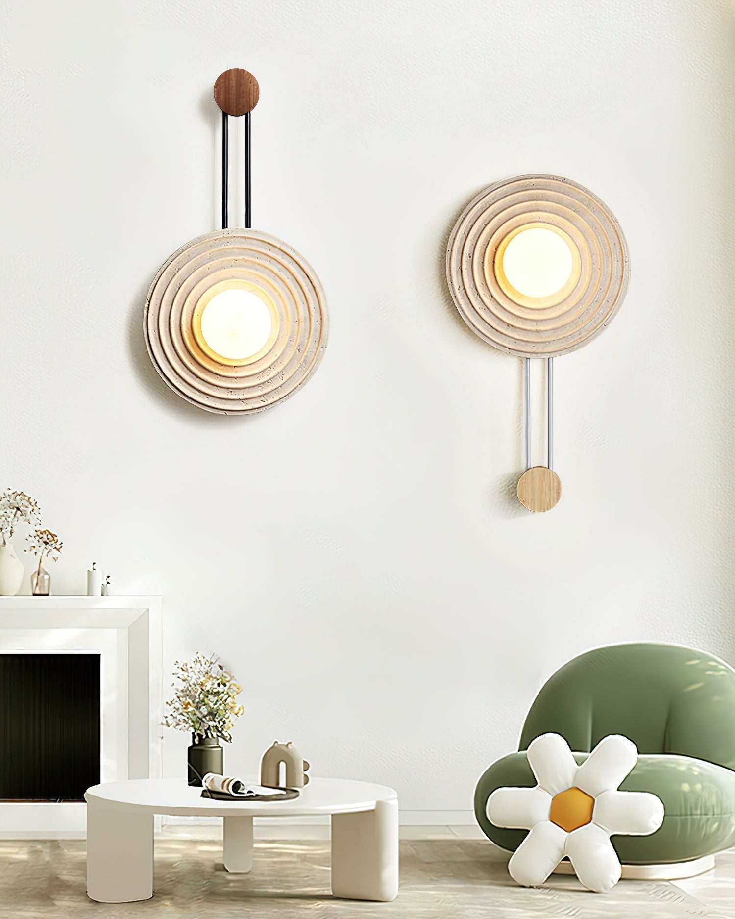 Isoror Applique Murale en Travertin Anneau Spirale - Neutralighting