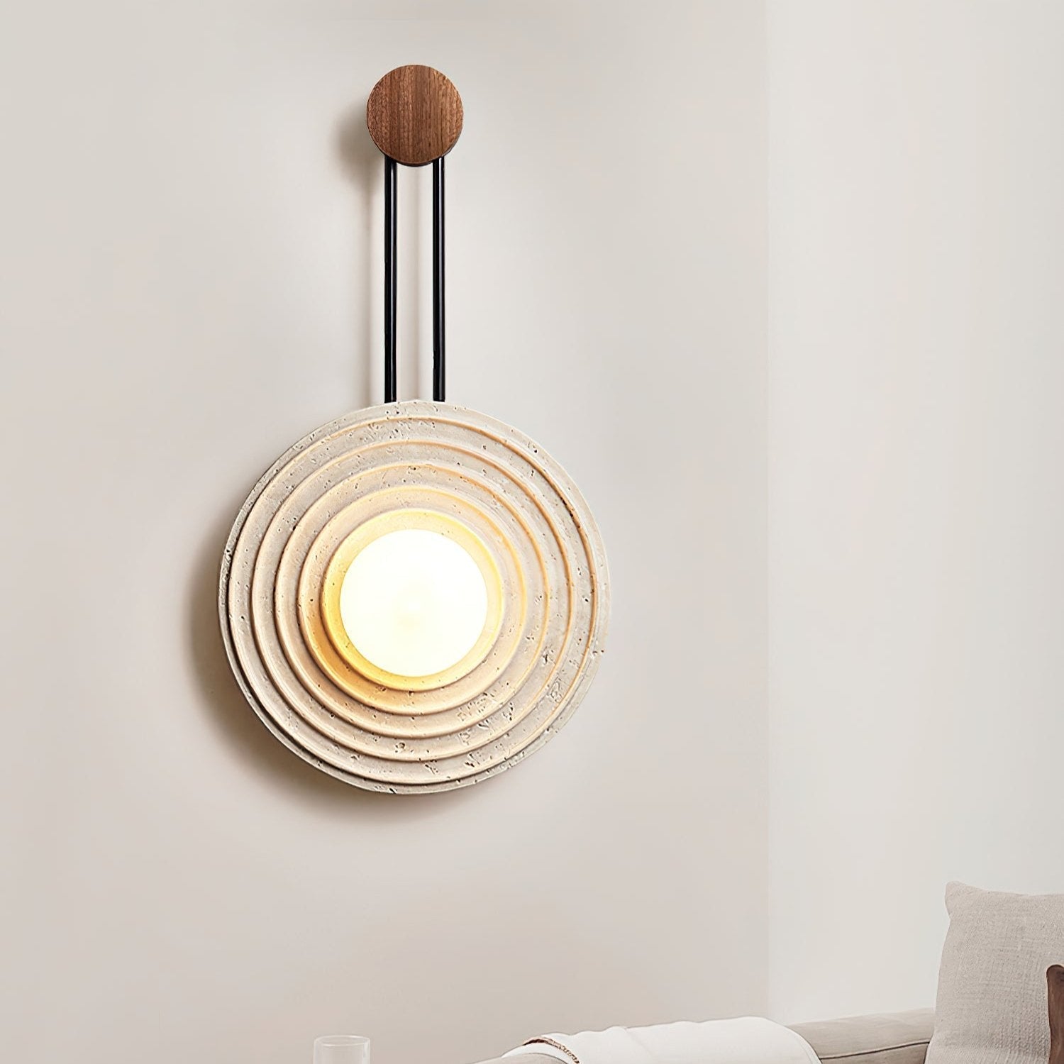 Isoror Applique Murale en Travertin Anneau Spirale - Neutralighting