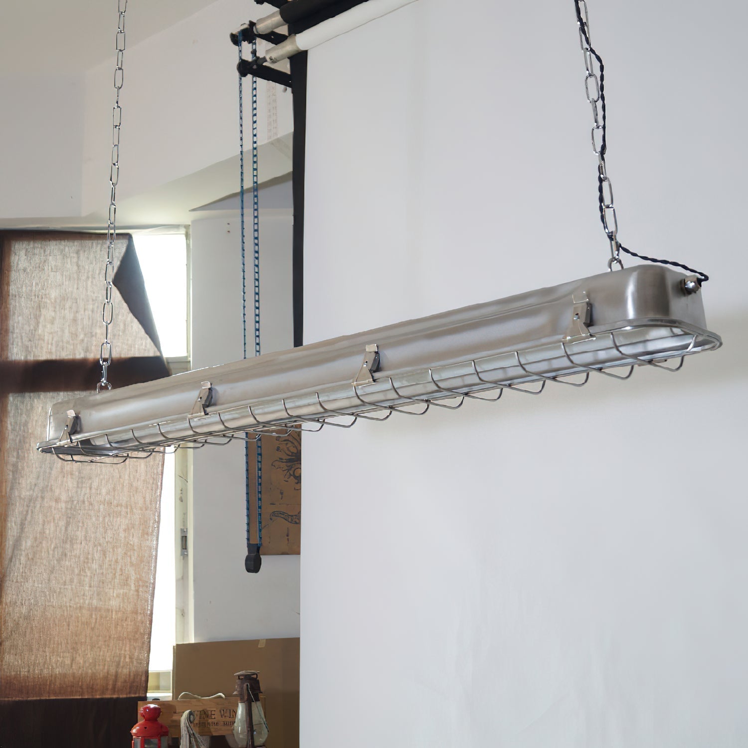 Anorionis Modern Minimalist Cage Glass Pendant Light - Lamp Copper