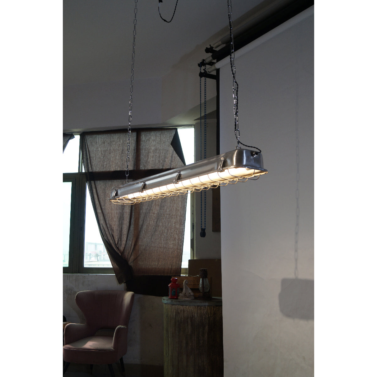 Anorionis Modern Minimalist Cage Glass Pendant Light - Lamp Copper