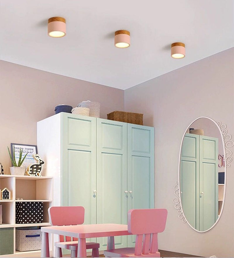 Jojo Petit Plafonnier Led Multicolor Bois Nordique. Couloir - Neutralighting