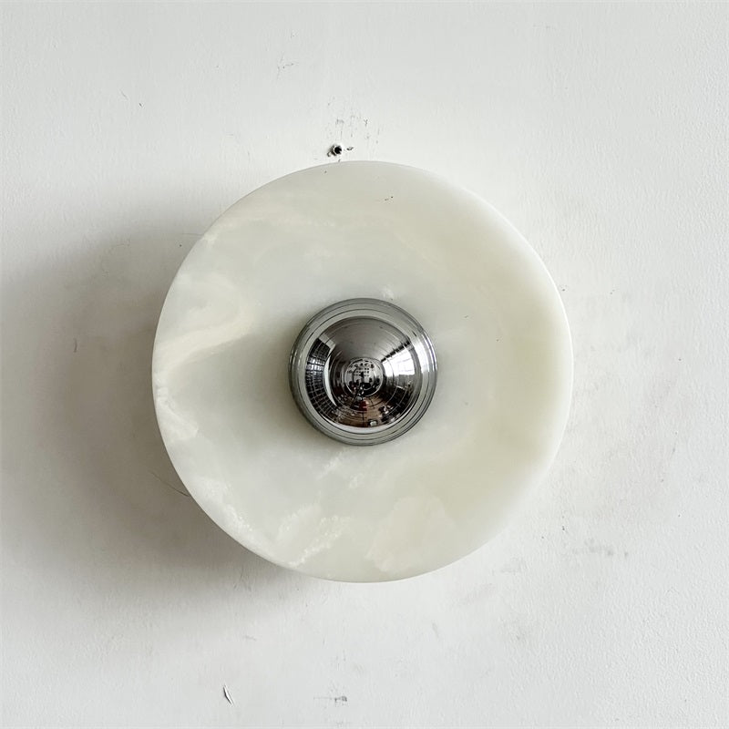 Arsole Modern Minimalist Round Jade Metal Wall Lamp - Lamp Copper
