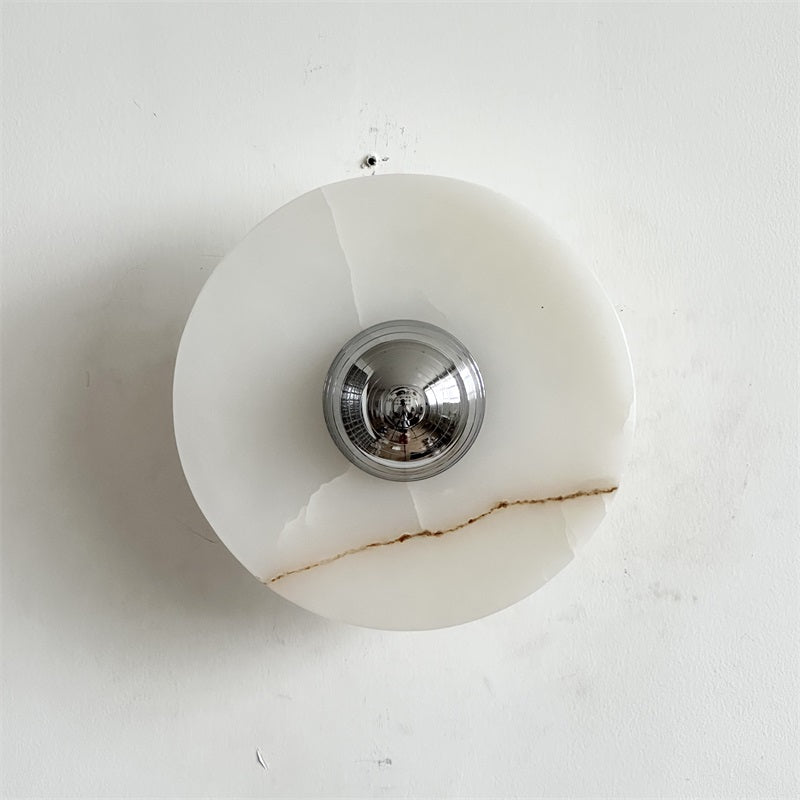 Arsole Modern Minimalist Round Jade Metal Wall Lamp - Lamp Copper