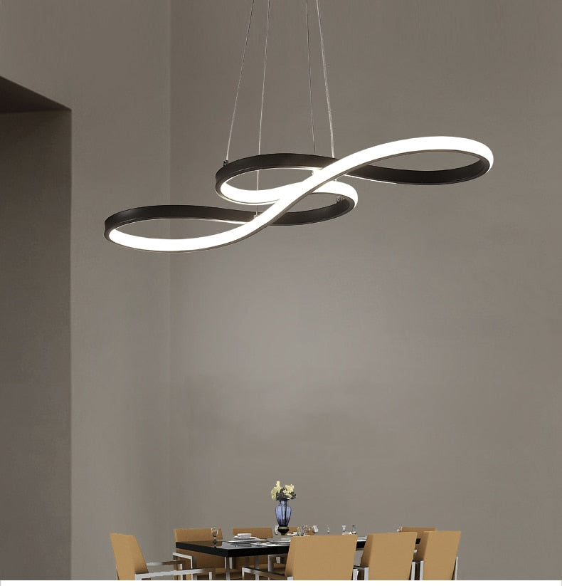 Durell Suspension Linéaire Nordique Noir/Blanc/Or. Chambre - Neutralighting