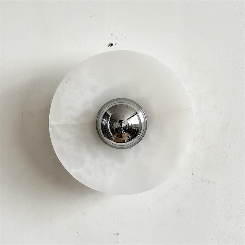 Arsole Modern Minimalist Round Jade Metal Wall Lamp - Lamp Copper