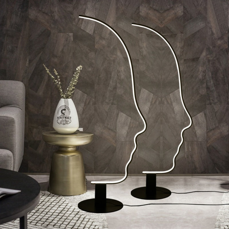 Ray Lampe sur pied Led visage de humain postmoderne pour la chambre - Neutralighting
