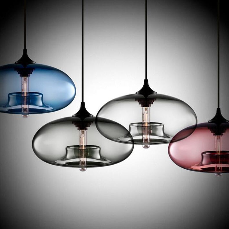 Lurea Lampes Suspendues en Verre Modernes Nordiques Chambre à Coucher - Neutralighting