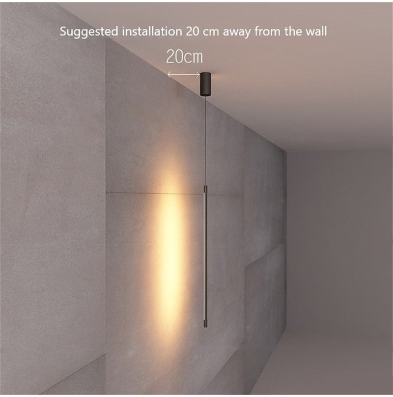 Erix Suspension linéaire Noir. Chambre à Coucher - Neutralighting