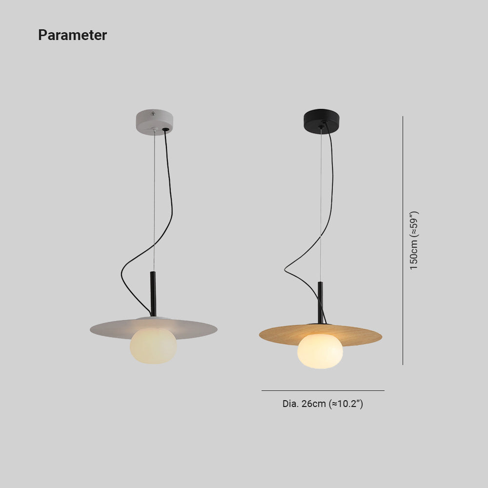Arisha Suspension Minimaliste Métal Verre Salle à Manger Salle d'étude - Neutralighting