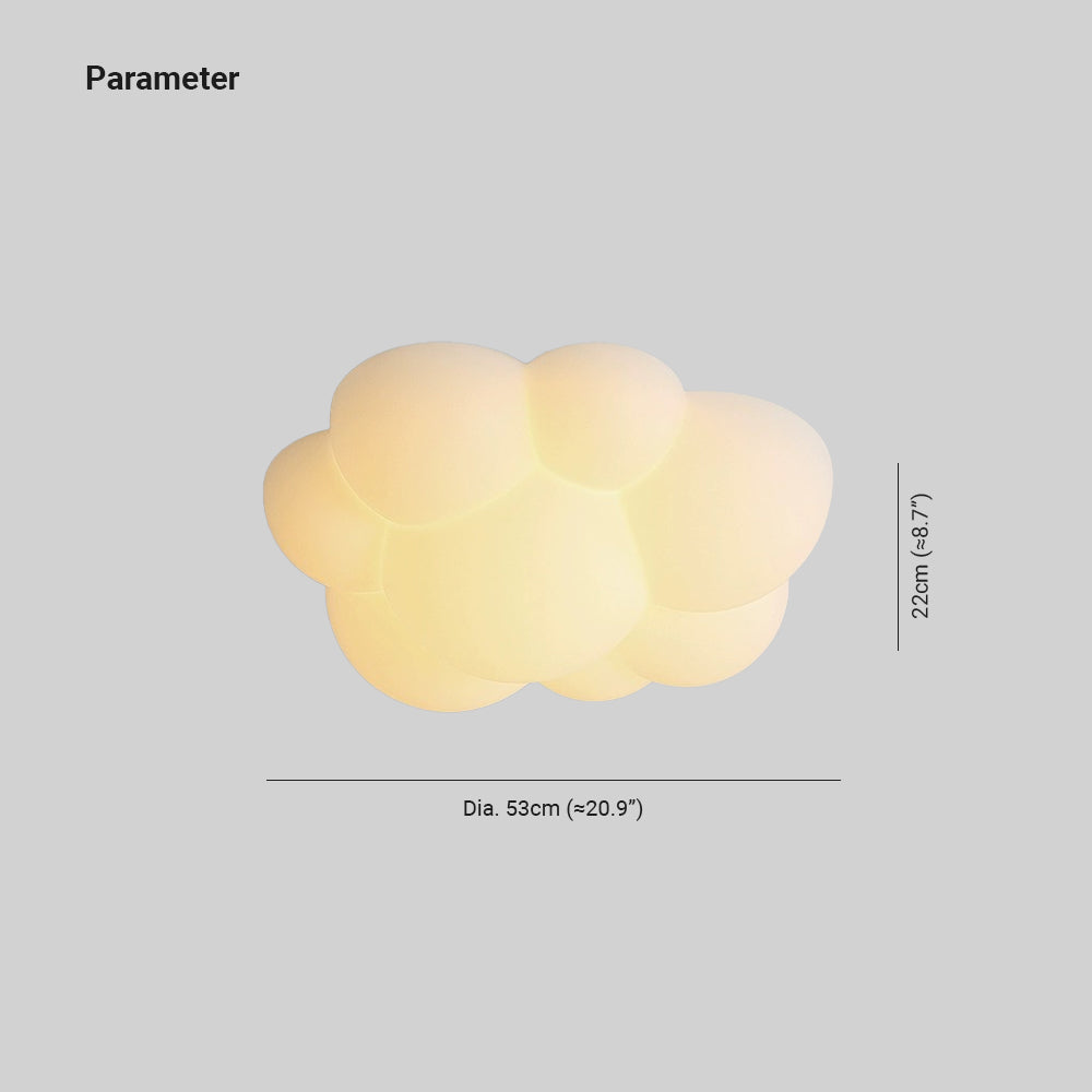 Aria Plafonnier LED Nuage Nordique Résine Chambre à Coucher