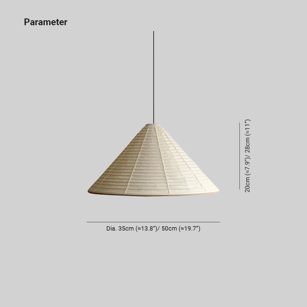 Avi Moderne Conique Métal/Papier Suspension Chambre à Coucher