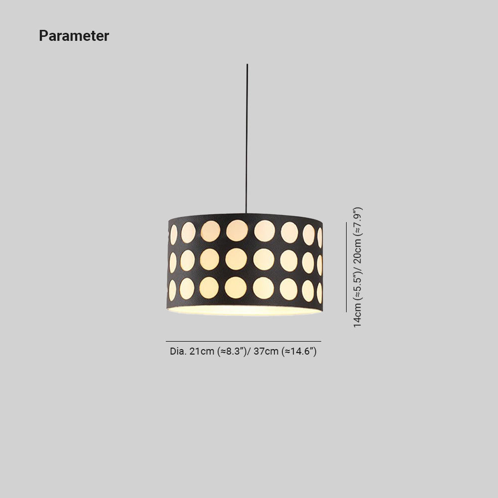 Valentina Rétro Ronde LED Suspension Métal/Tissu Salon - Neutralighting