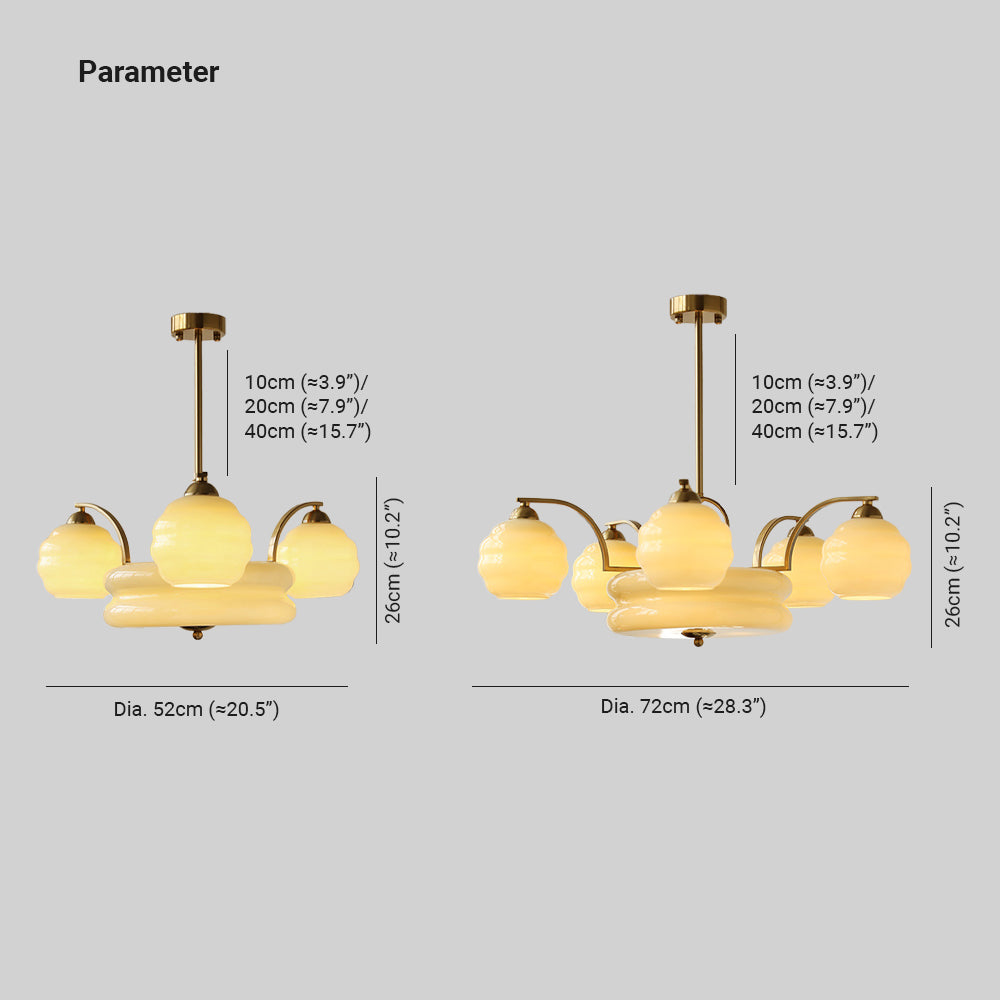 Valentina Luxueux Suspension Métal Verre Chambre à Coucher Salon - Neutralighting
