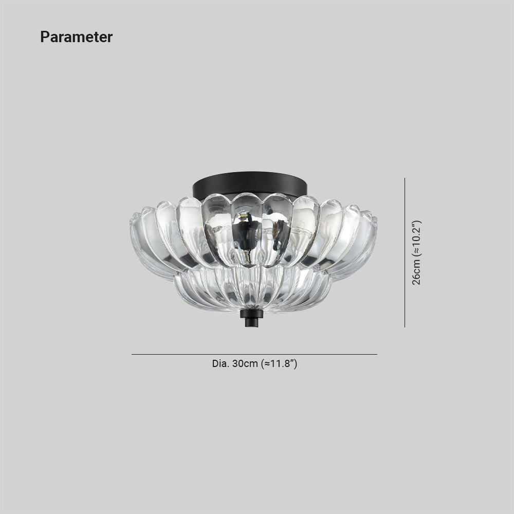 Arisha Moderne Parapluie Verre Plafonnier