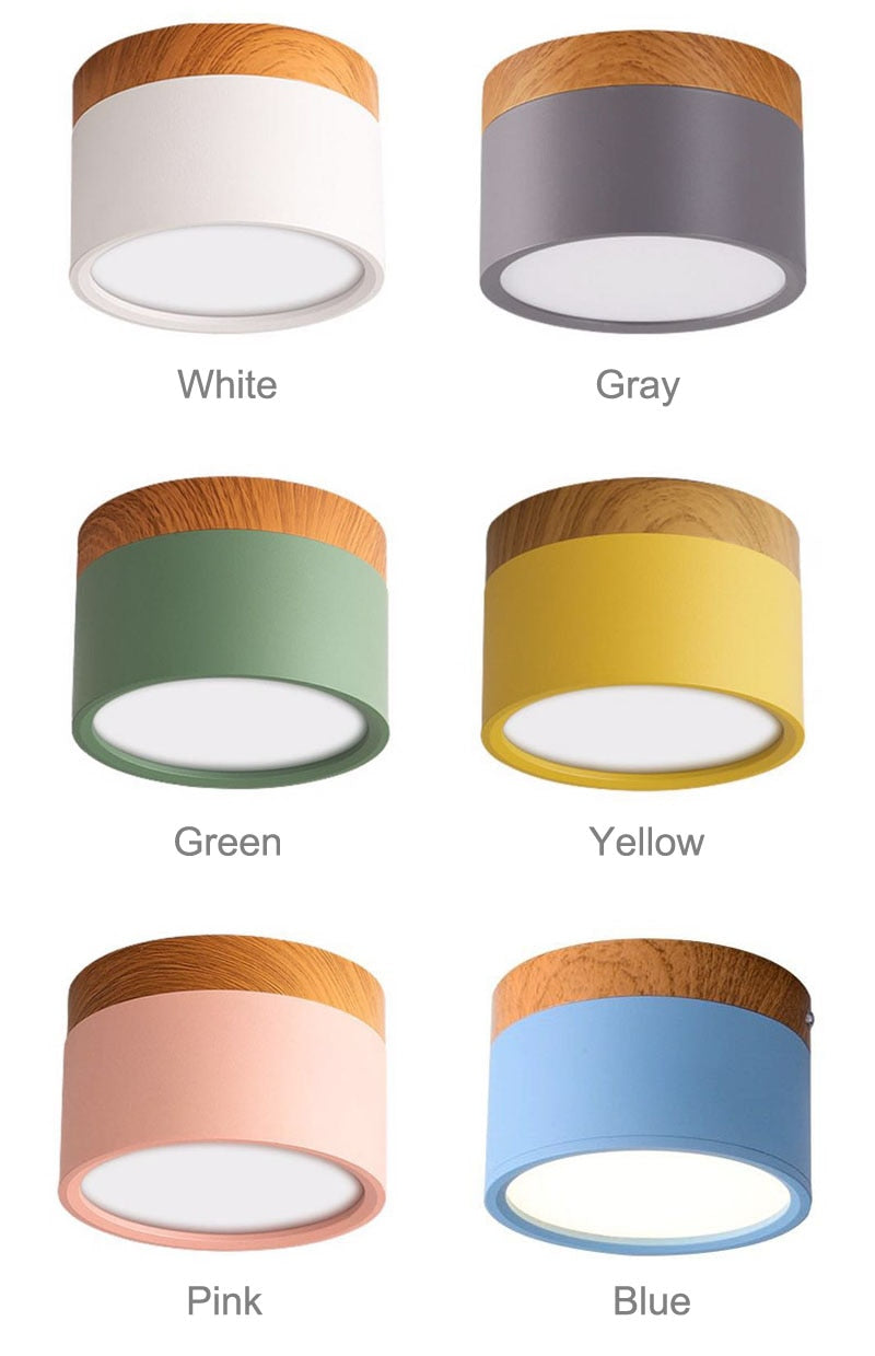 Jojo Petit Plafonnier Led Multicolor Bois Nordique. Couloir - Neutralighting