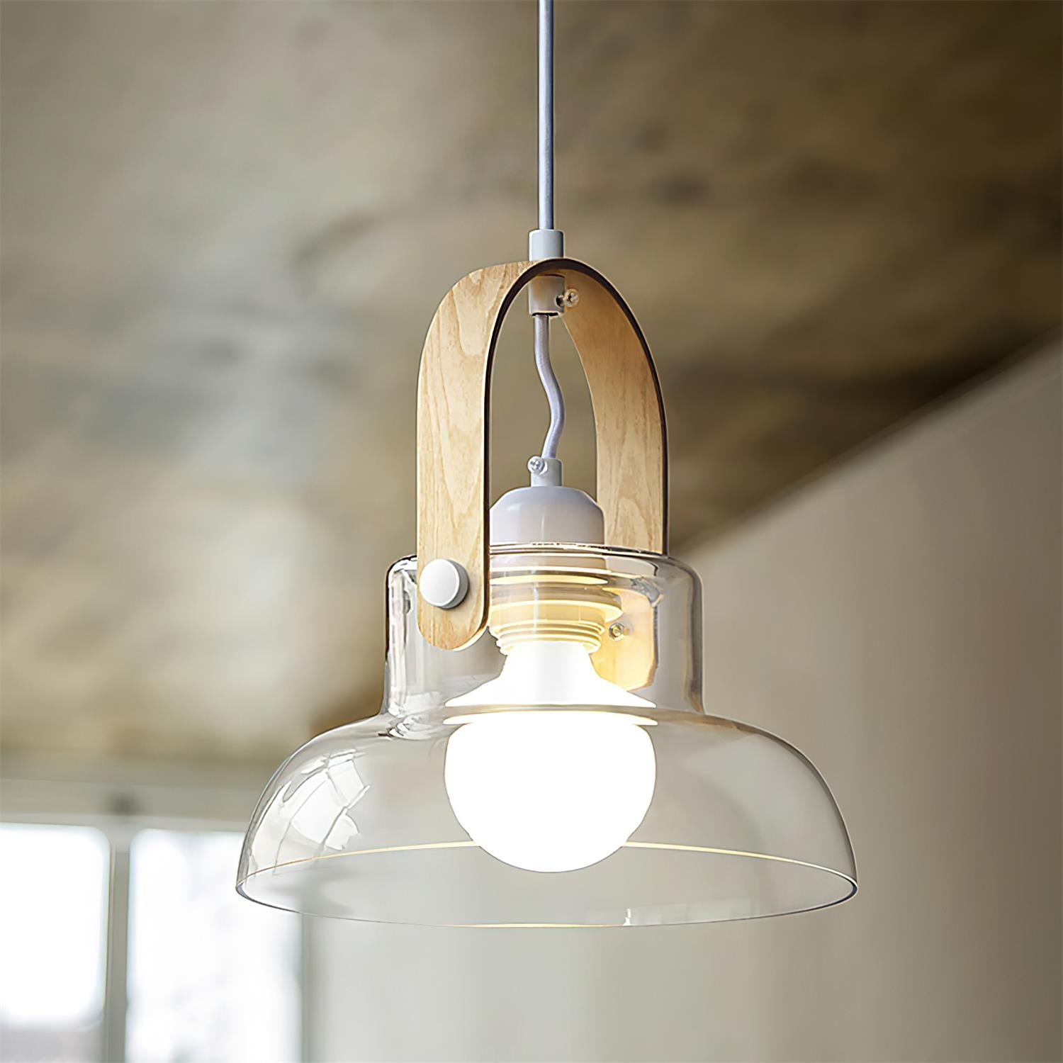 Hailie Suspension Clair Verre Rustique Moderne - Neutralighting
