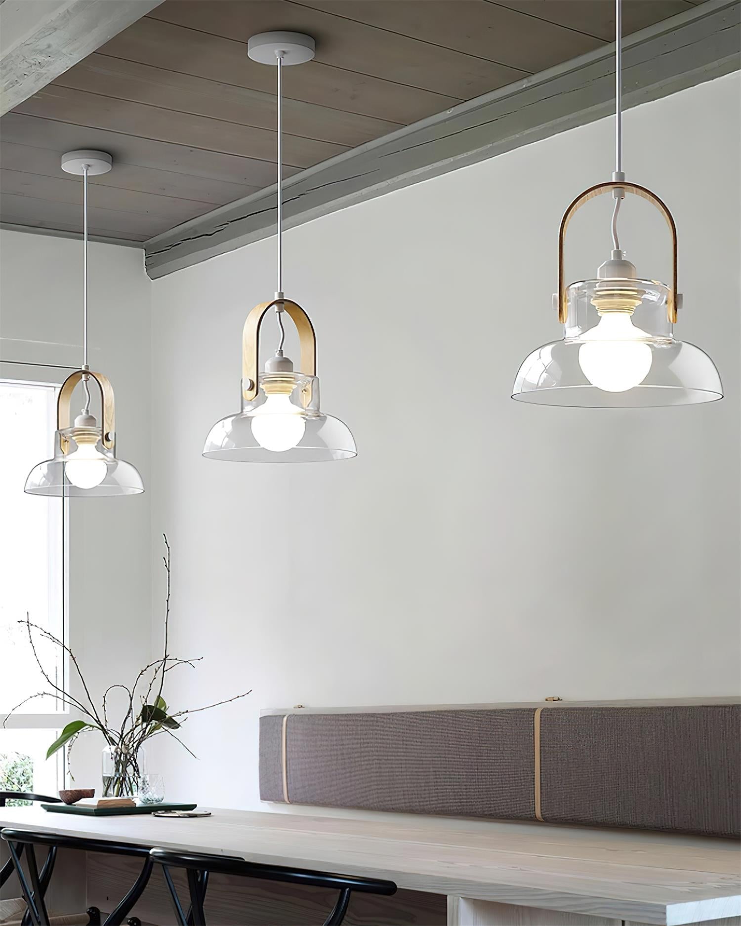 Hailie Suspension Clair Verre Rustique Moderne - Neutralighting