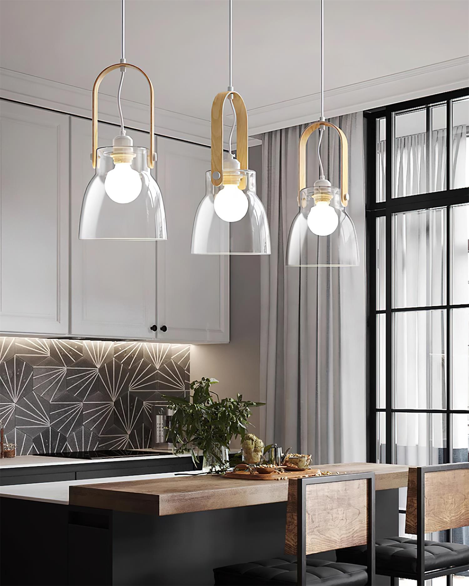 Hailie Suspension Clair Verre Rustique Moderne - Neutralighting