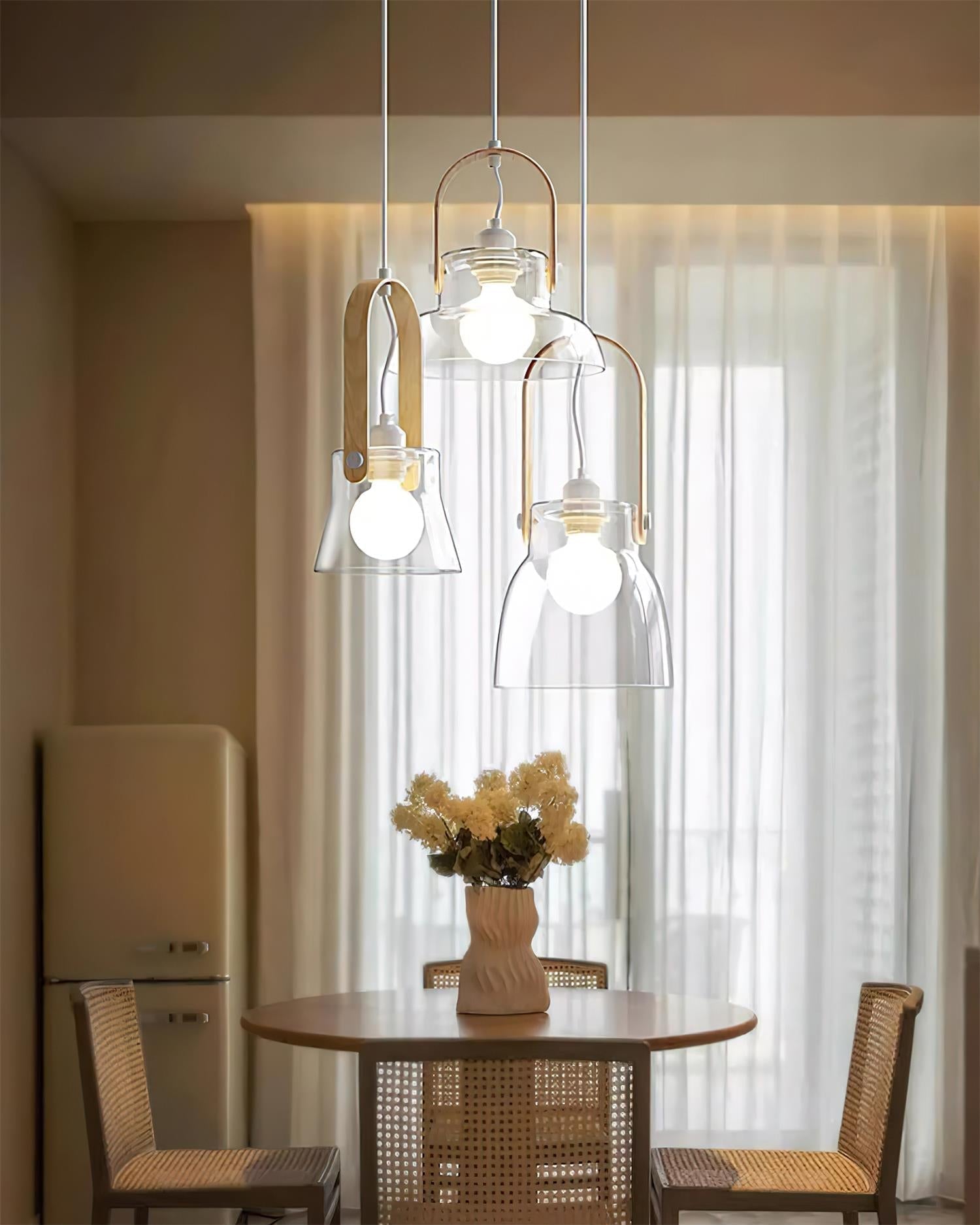 Hailie Suspension Clair Verre Rustique Moderne - Neutralighting