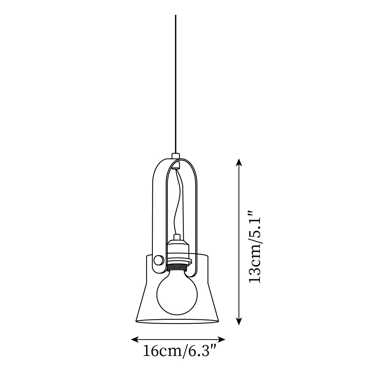 Hailie Suspension Clair Verre Rustique Moderne - Neutralighting