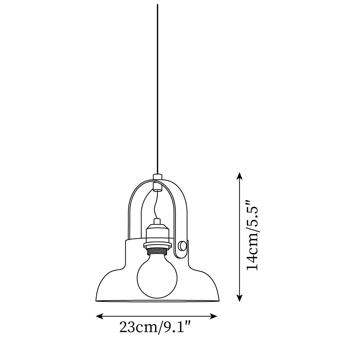 Hailie Suspension Clair Verre Rustique Moderne - Neutralighting