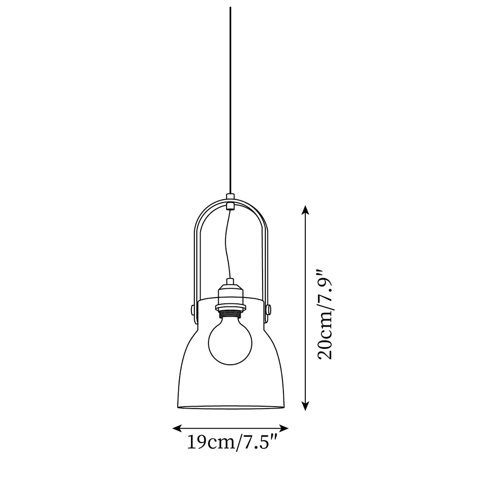 Hailie Suspension Clair Verre Rustique Moderne - Neutralighting