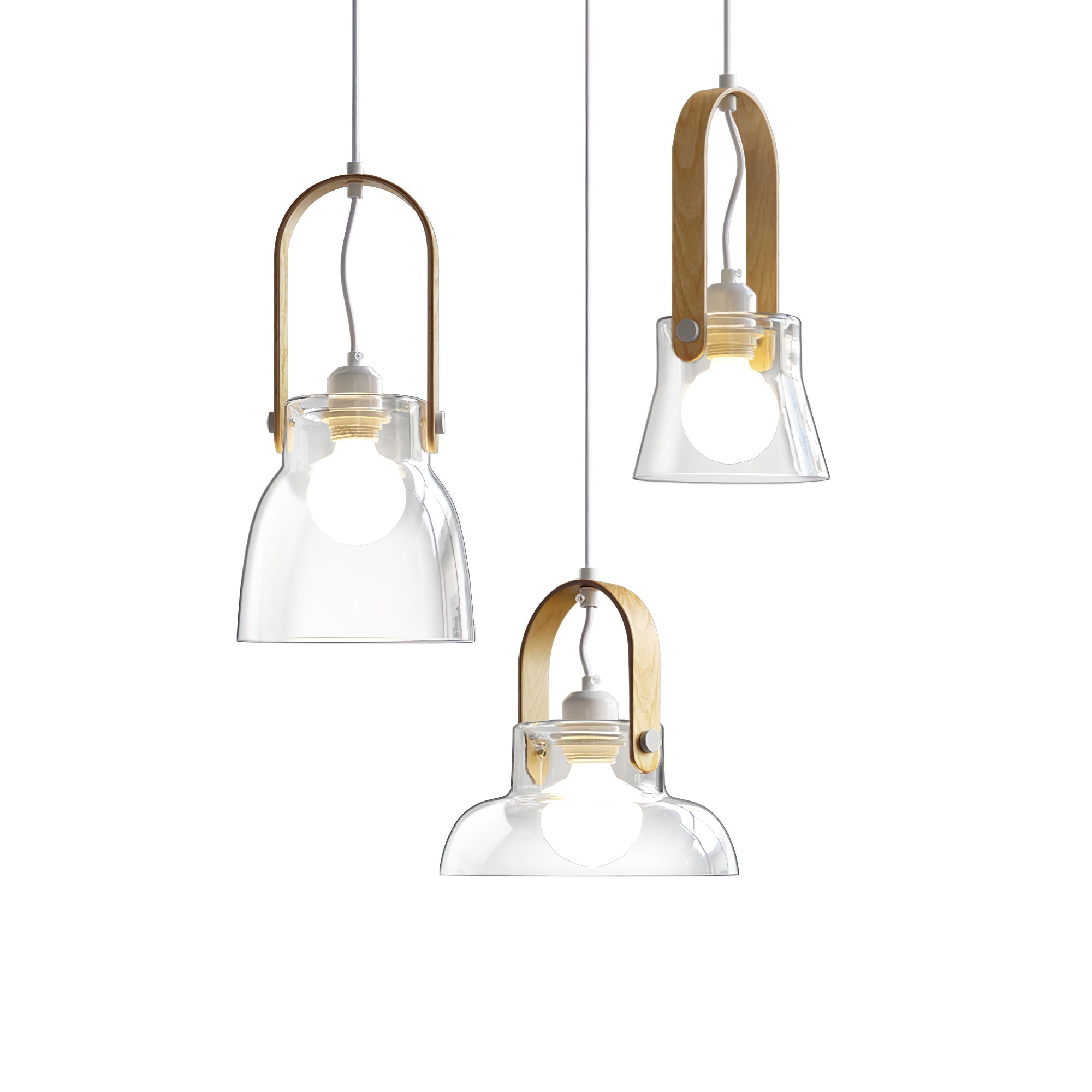 Hailie Suspension Clair Verre Rustique Moderne - Neutralighting