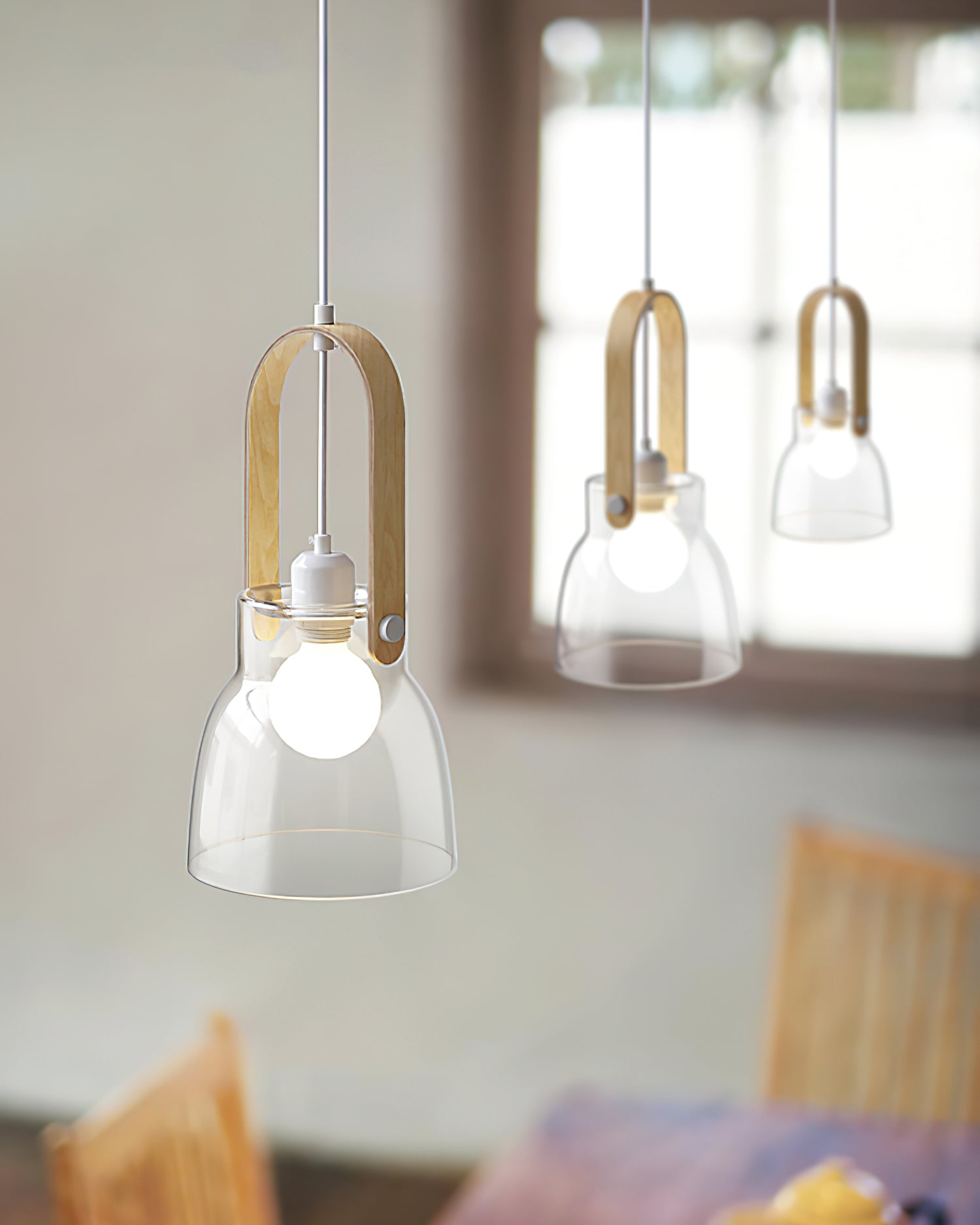 Hailie Suspension Clair Verre Rustique Moderne - Neutralighting