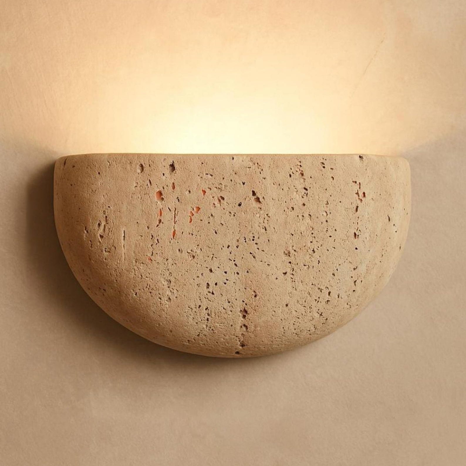 Cuvenarae Applique Murale Travertin Lune Minimaliste - Neutralighting