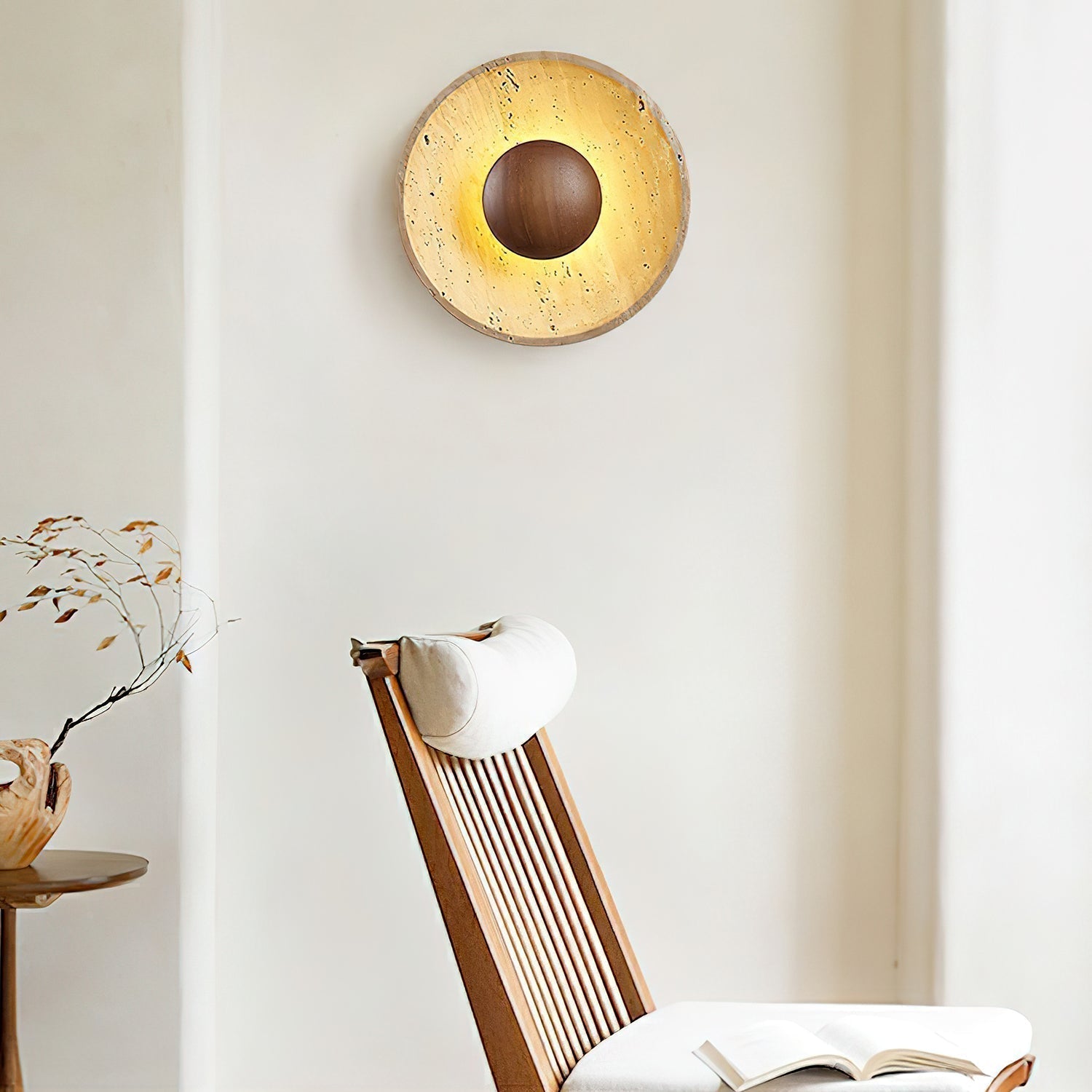 Aveny Applique Murale Sun en Travertin