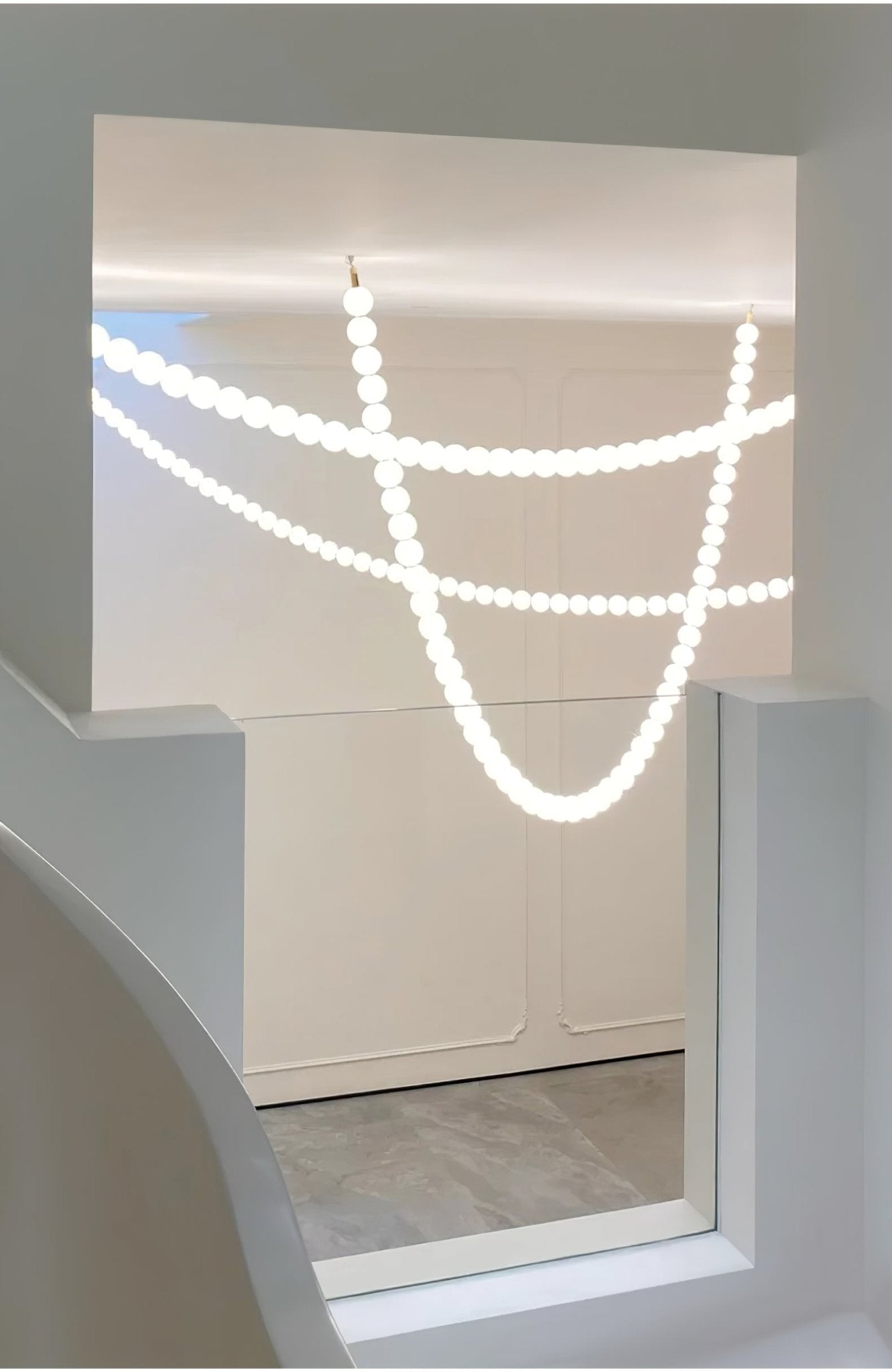 PearlCascade Lustre Perlé en Verre - Neutralighting