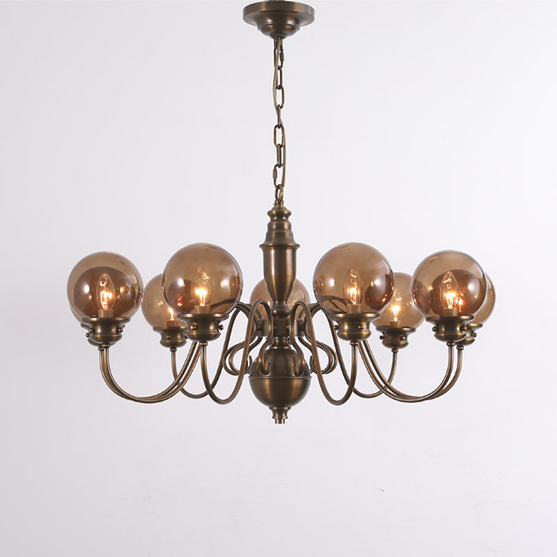 Ciphaen Chandelier Laiton Verre Luxe Postmoderne - Neutralighting