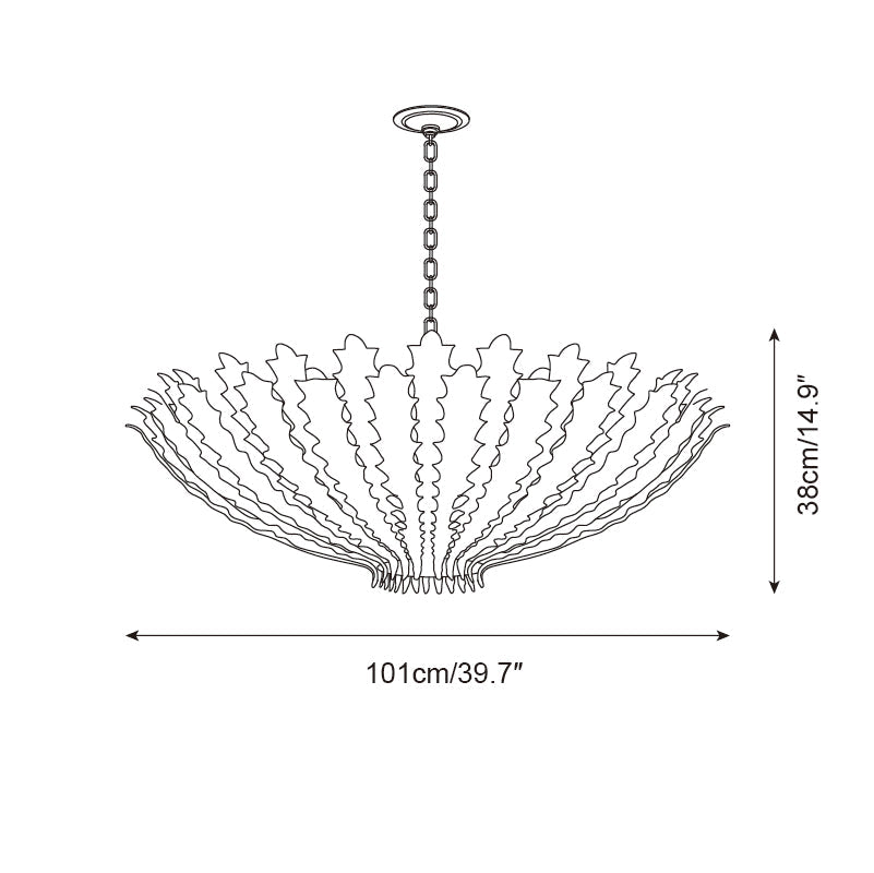 Geyon Lustre Feuille Dorée - Neutralighting