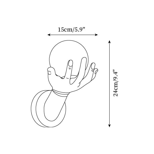 Aura Applique Murale Forme Main Bois - Neutralighting