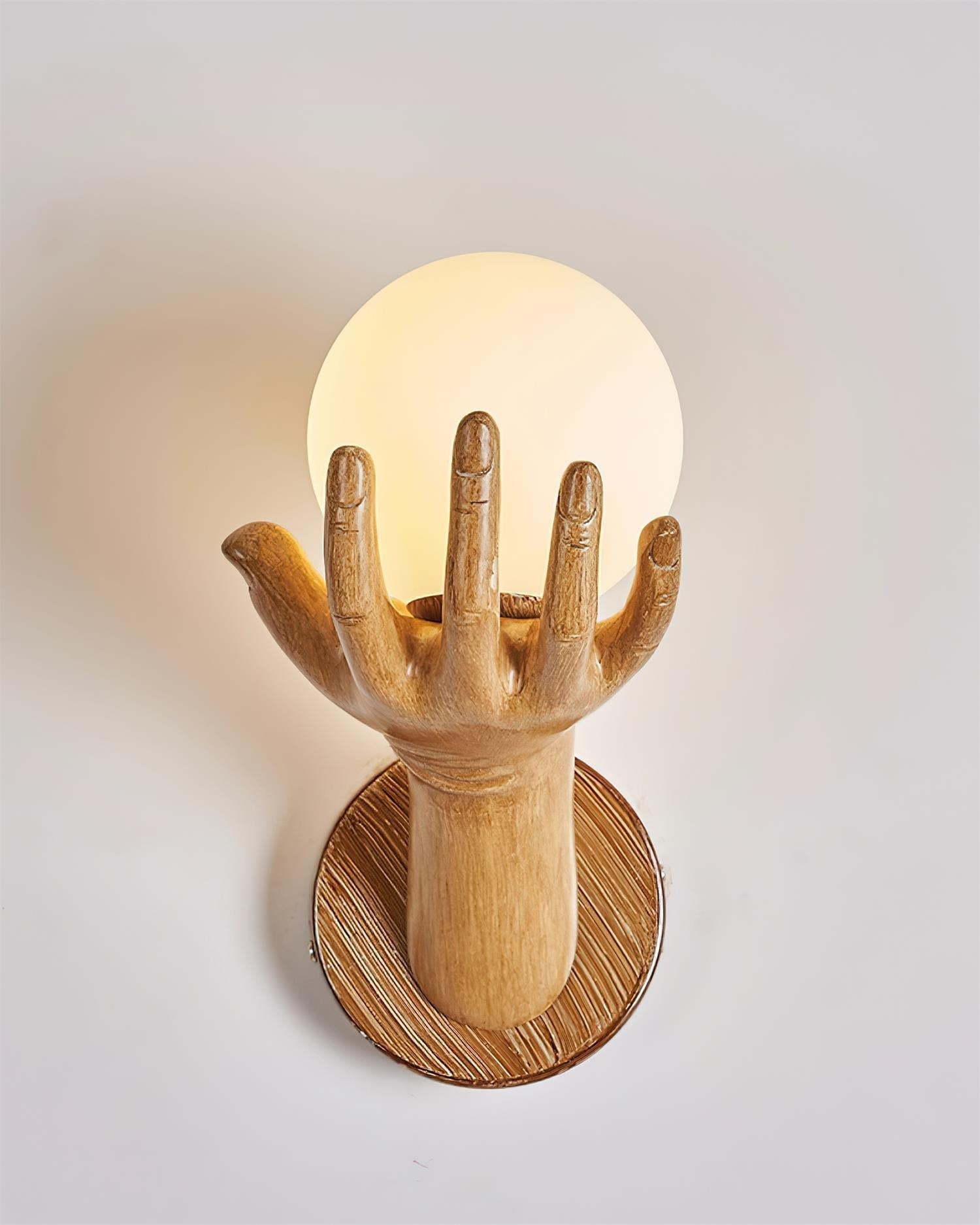 Aura Applique Murale Forme Main Bois - Neutralighting