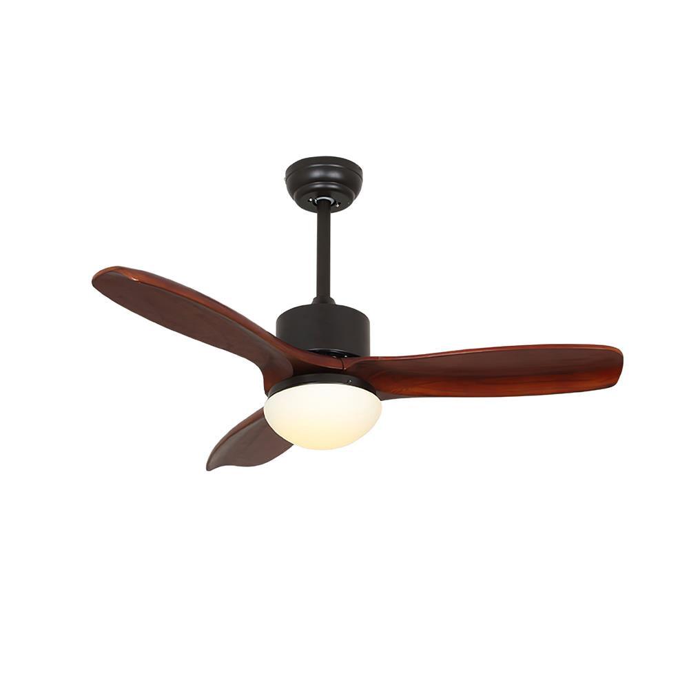 Vue de dessus du ventilateur de plafond luminaire, soulignant la disposition des pales.