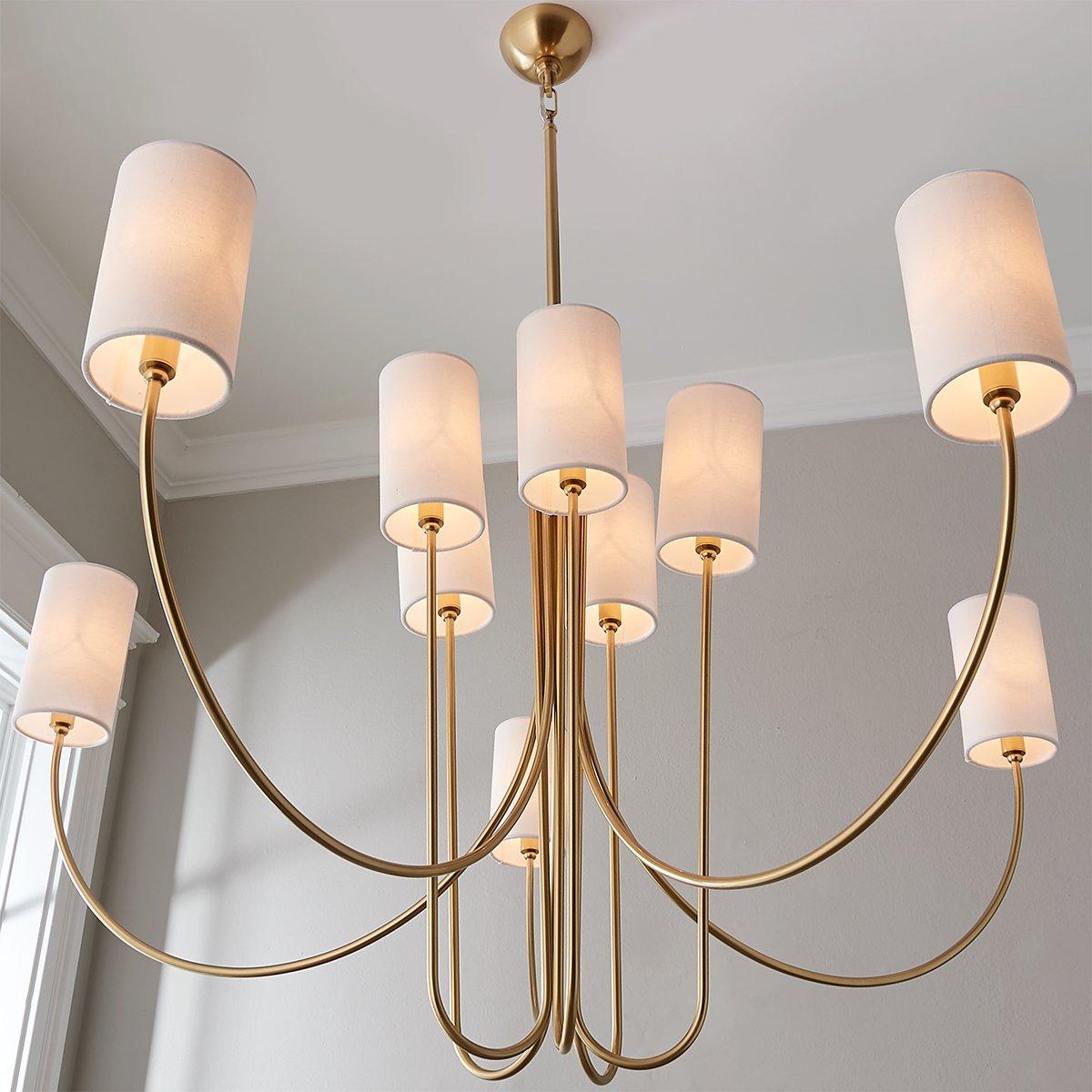 Asolira Chandelier Tissu Noir Industriel Vintage - Neutralighting