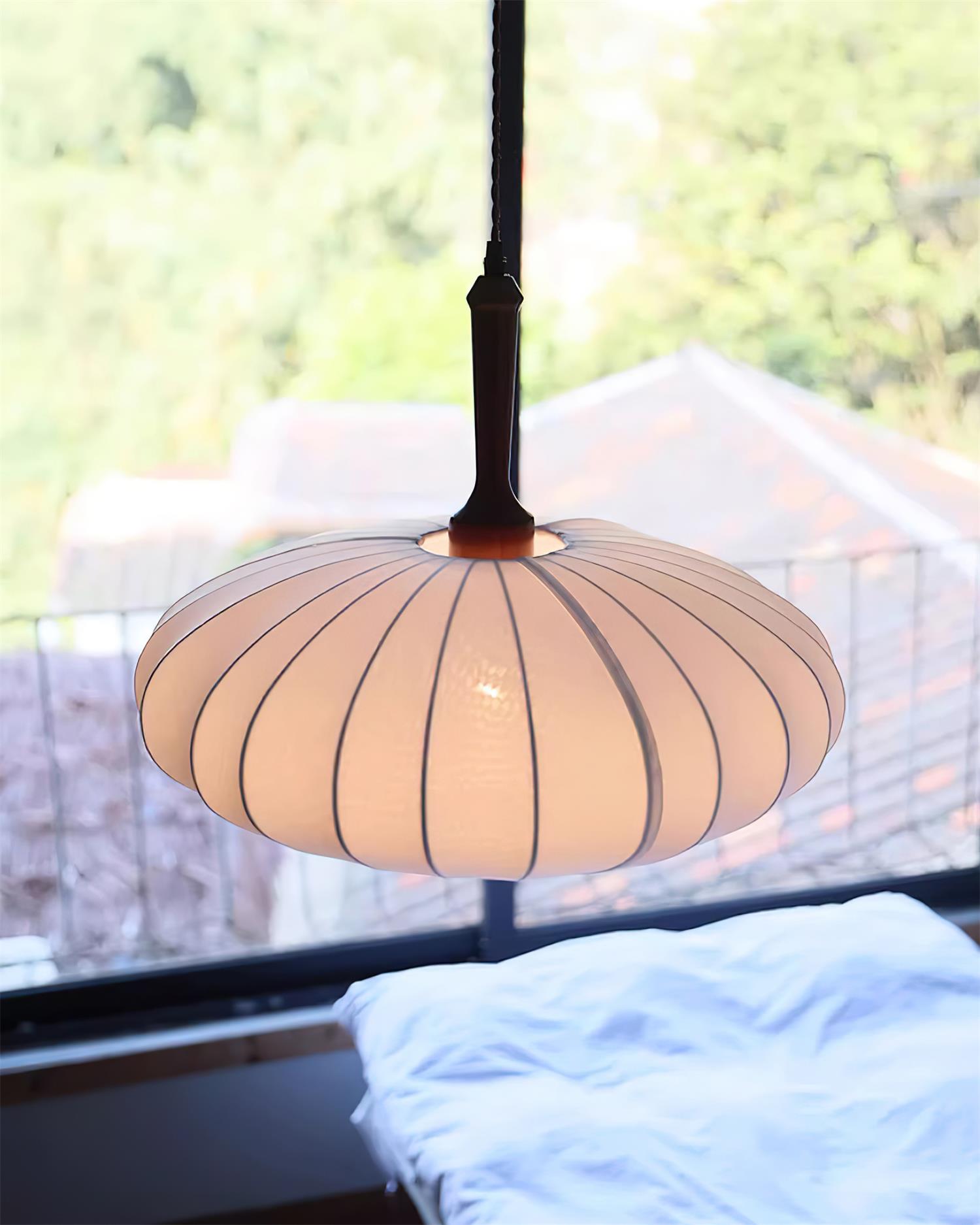 Hashira Tissu Suspension Ovale Mid Century - Neutralighting