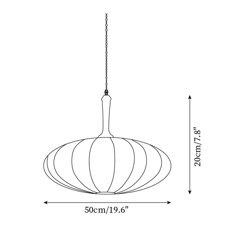 Hashira Tissu Suspension Ovale Mid Century - Neutralighting