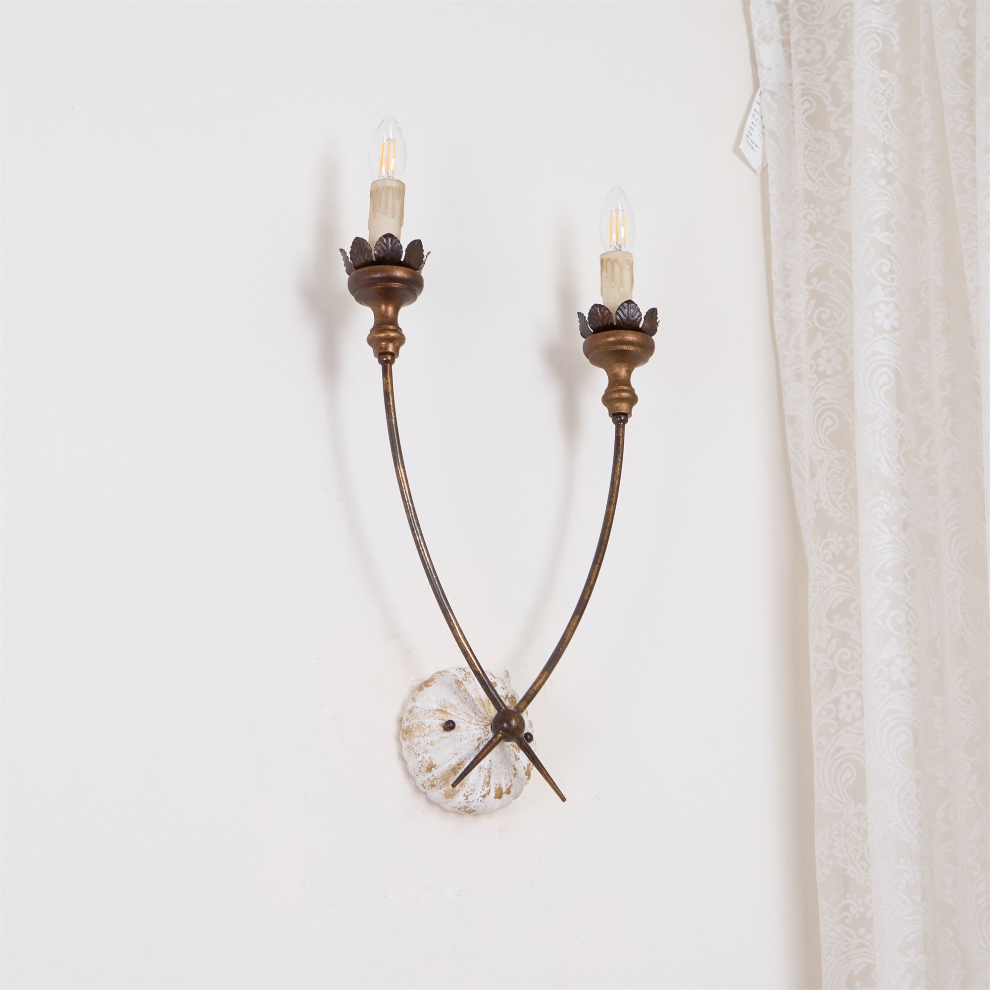 Catalos Vintage Industrial Wooden Metal Wall Lamp - Lamp Copper