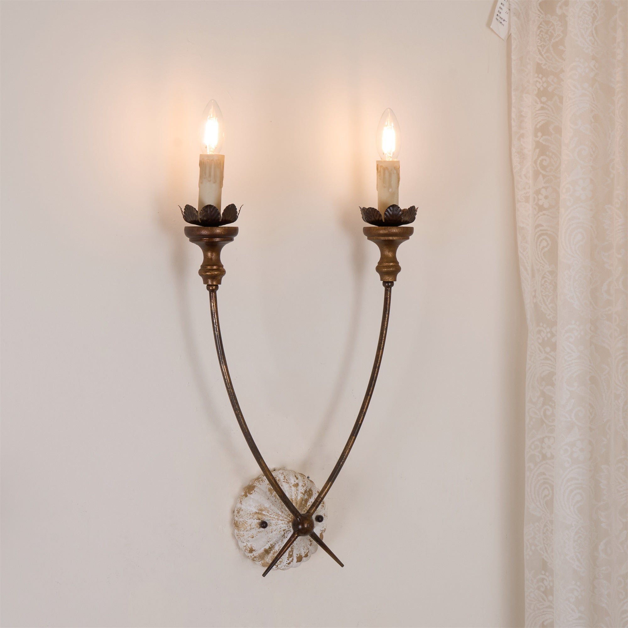 Catalos Vintage Industrial Wooden Metal Wall Lamp - Lamp Copper