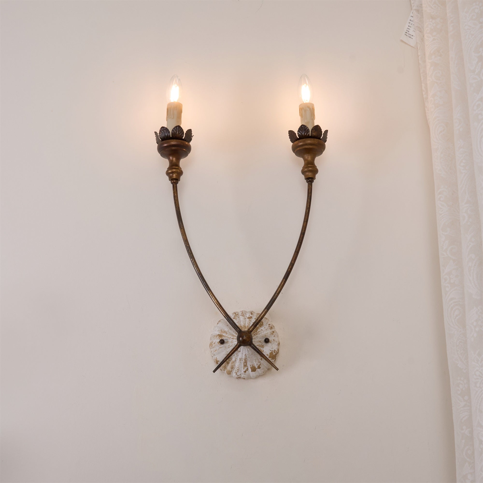 Catalos Vintage Industrial Wooden Metal Wall Lamp - Lamp Copper