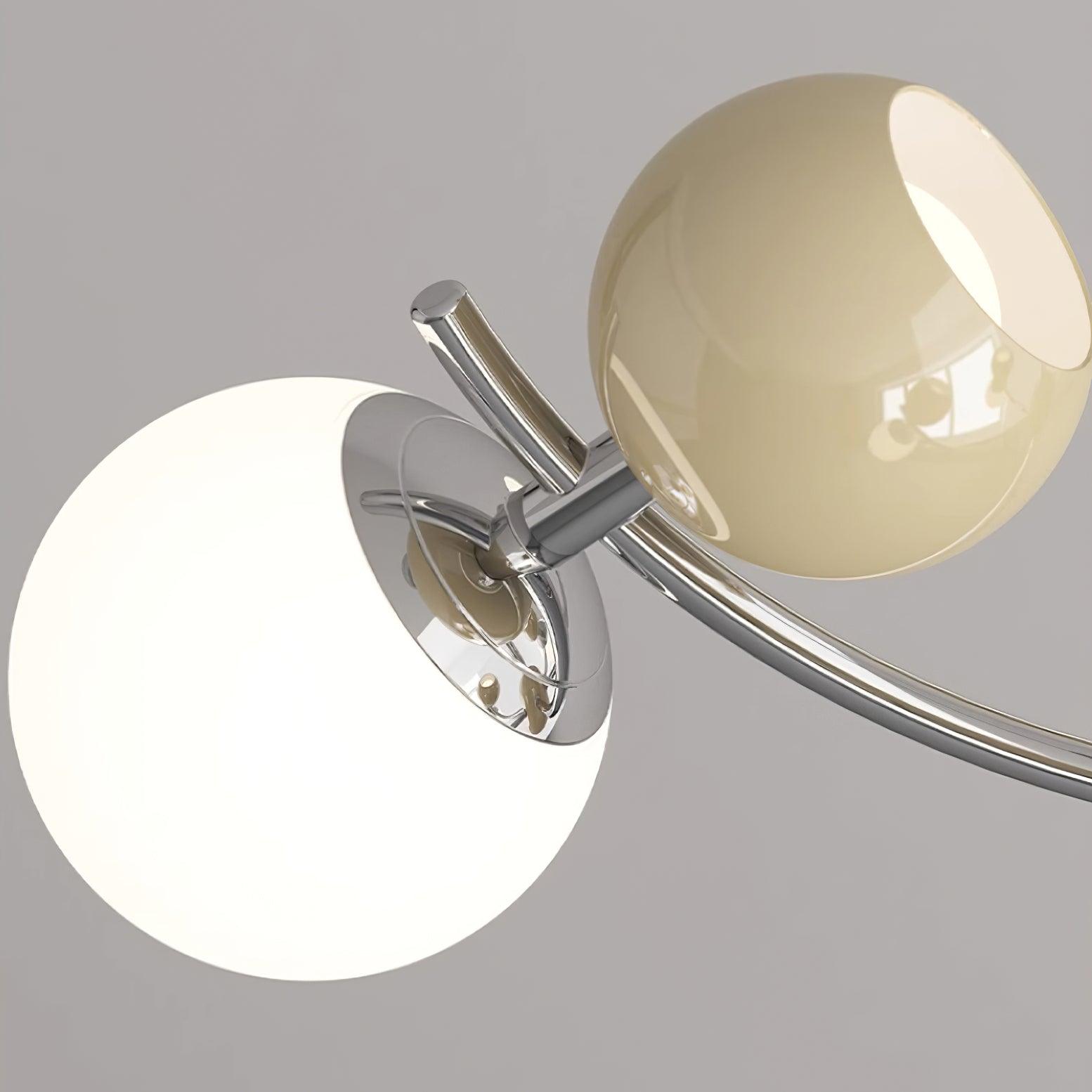 Helio Lustre Chrome Disposition d'Orbes Rouges - Neutralighting