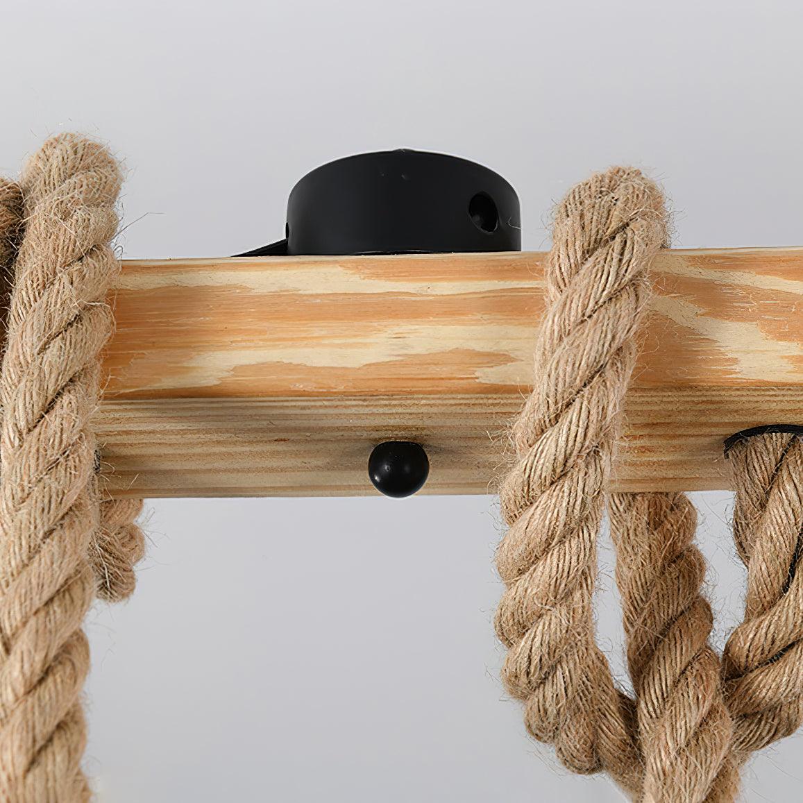 Quoro Lustre Industriel en Corde de Chanvre Style Grenade - Neutralighting