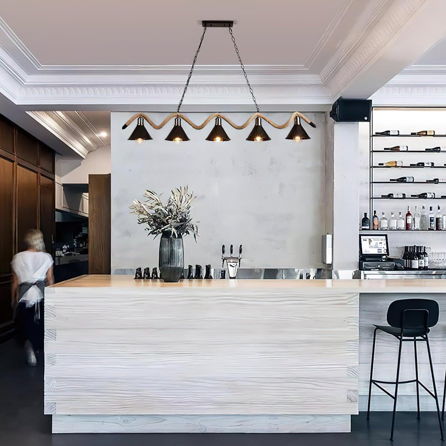 Lustra Suspension Industrielle Vague en Corde de Chanvre - Neutralighting