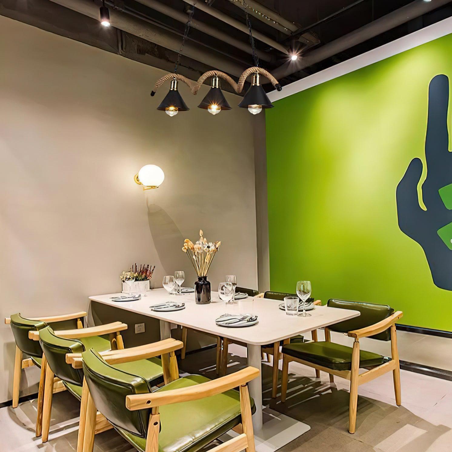 Lustra Suspension Industrielle Vague en Corde de Chanvre - Neutralighting