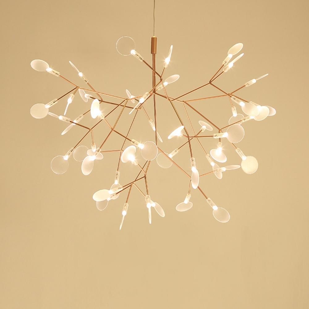 Lustra Chandelier Rose Gold Firefly LED Branch - Neutralighting