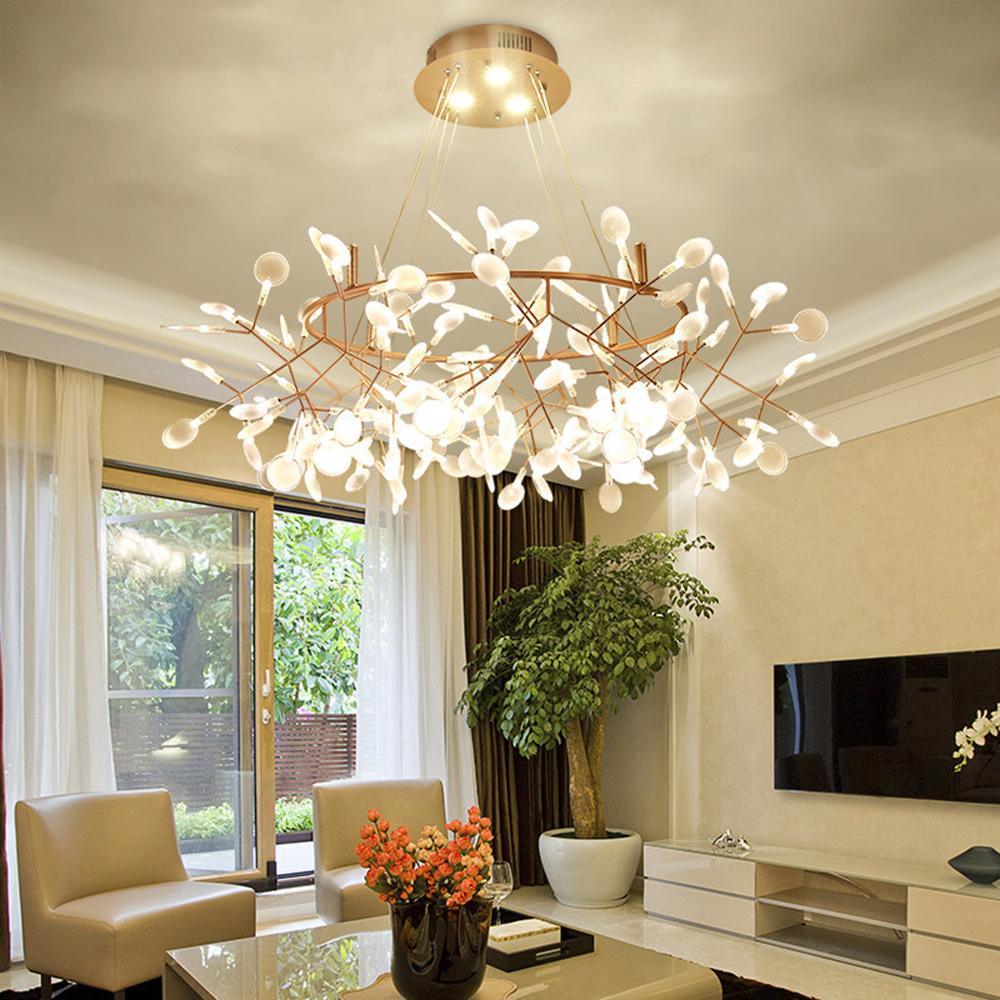 Lustra Chandelier Rose Gold Firefly LED Branch - Neutralighting