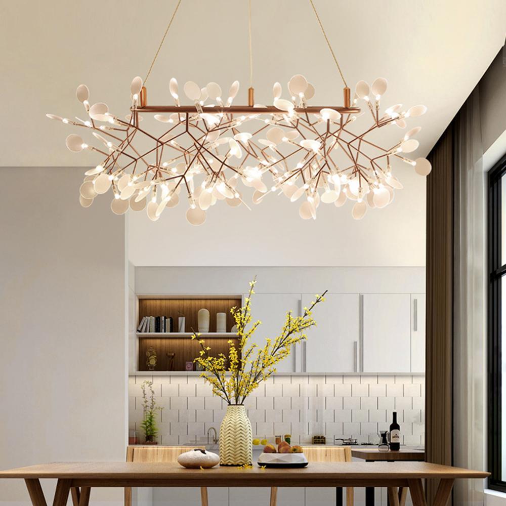 Lustra Chandelier Rose Gold Firefly LED Branch - Neutralighting