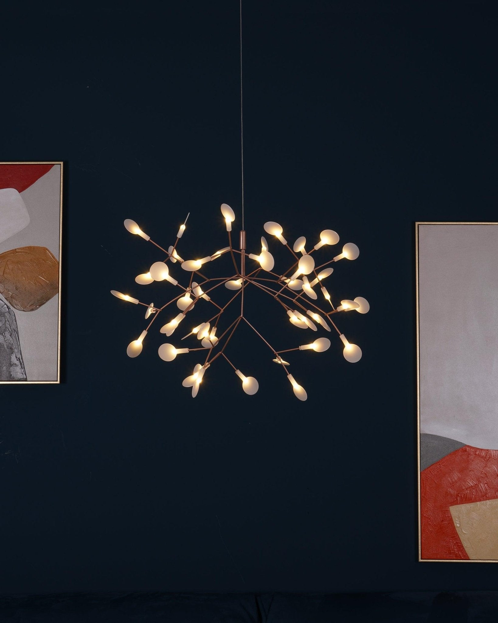 Lustra Chandelier Rose Gold Firefly LED Branch - Neutralighting